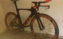 Aerodynamic Carbon Time Trial Bike Frame , Carbon Fiber Bik