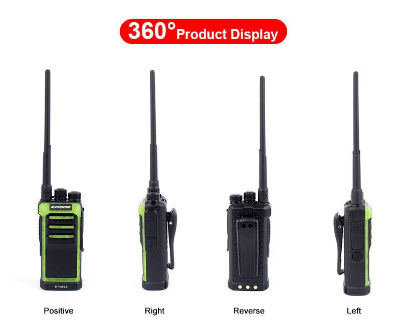 Ecome ET-650'ler 2 Km Aralık Çıkışı İki Yol Radyo 2pcs Walkie Talkie