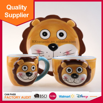 Hot sale good quality promotional animal porcelain dinner service