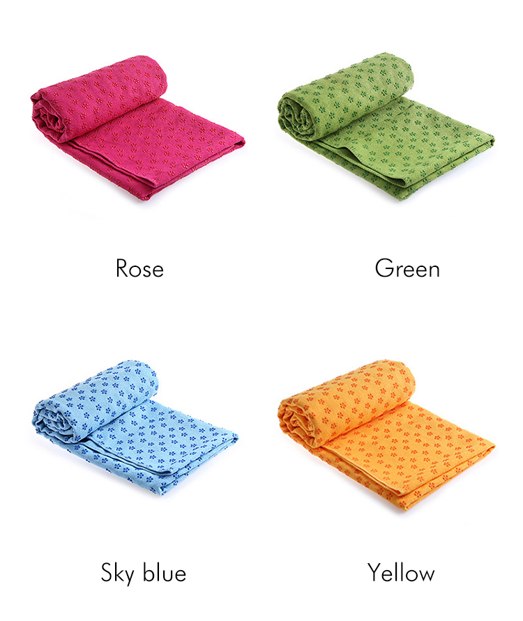 yugland Wholesale Machine Washable Anti Slip Organic eco fitness hand yoga mat towel microfiber