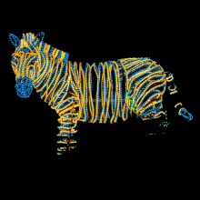 3D LED Zebra Wire Sculpture for Commercial Christmas Displays