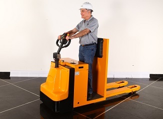 move by manual high lift battery pallet truck OPL