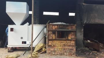 wood pellet burning machine