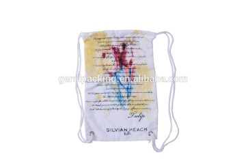 factory directly supplier cheap sturdy fancy cotton drawstring bag with customers' logo