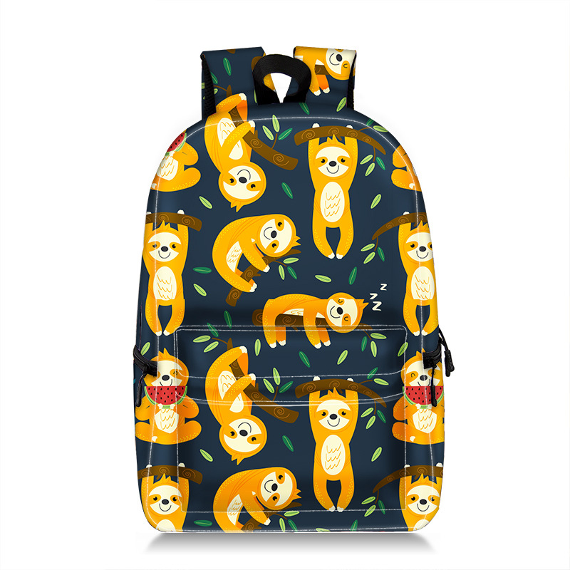 Wholesale blank sublimation full print waterproof backpacks zoo animal shoulders backpack school bag