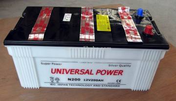 JIS standard car battery N200 dry charged automobile batteries 12v200ah automotive bateries 195H52