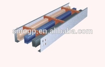 Bus bridge built insulator and Bus bridge built insulated bus frame and busbar holder