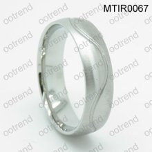 Good Quality Titanium Rings,Brushed finish with twist figure titanium rings