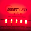 Индикатор за црвена LED диода за светло во форма на правоаголник 2 * 3 * 4