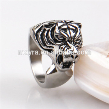 leopard ring stainless steel leopard jewelry animal tiger head ring
