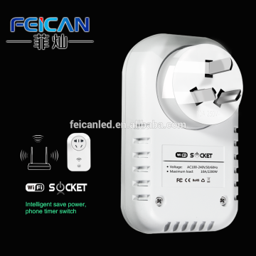 FEICAN LED Alibaba Wifi Power Socket Wireless Plug Timer Switch Wall