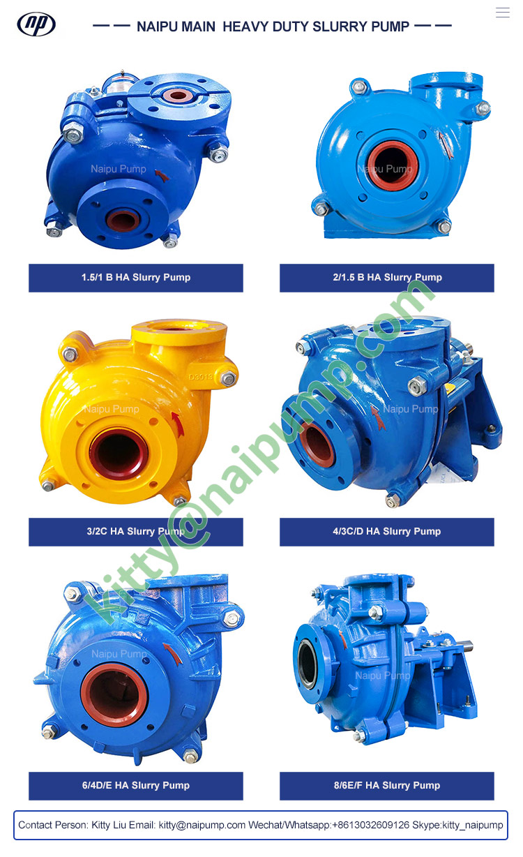 8/6F 10/8F Metal lined Centrifugal Mining slurry pump