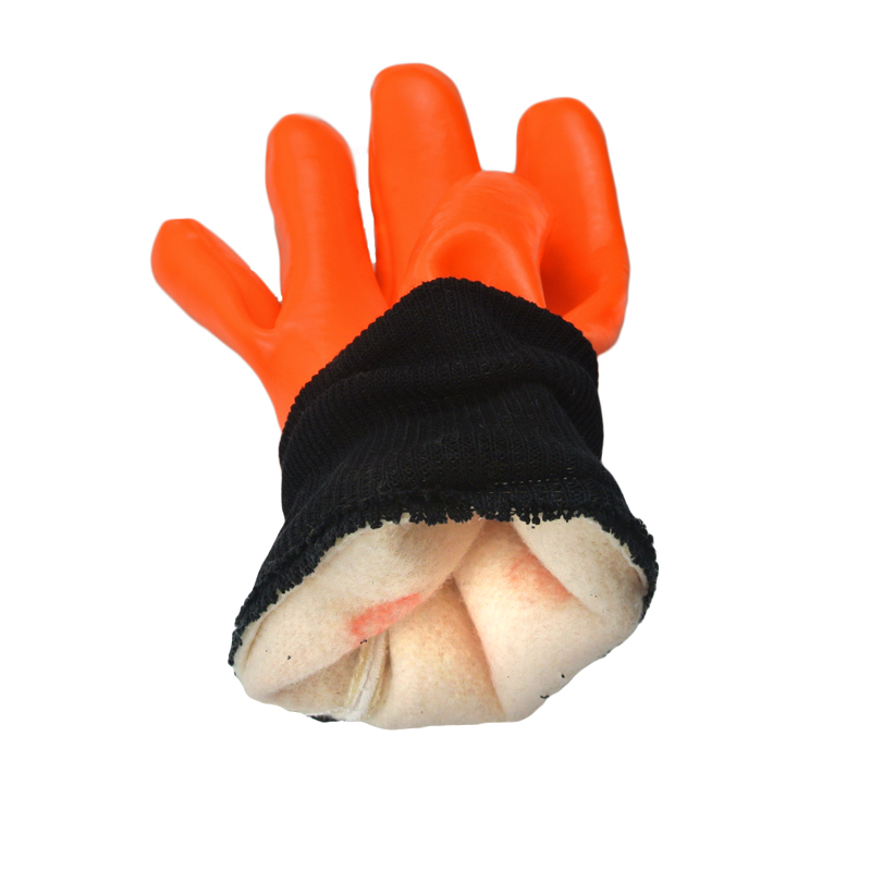 fluorescent orange gloves