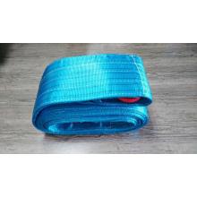 Blue Polyester Sling 8,000kgs Breaking Strength With Lifting Hook