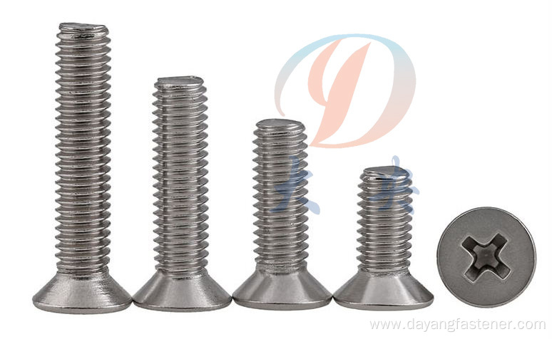 Cross recessed machine screw