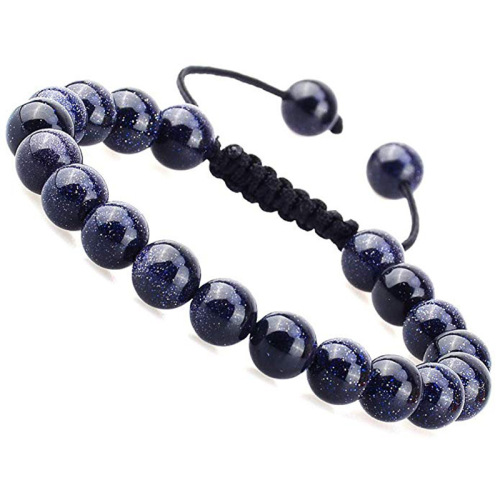 Natural Healing Power Gemstone Jewelry Crystal Bracelets Strands Beads Unisex Adjustable Macrame 8mm