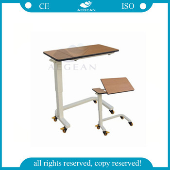 AG-OBT012 inexpensive hospital wooden dining table with castors