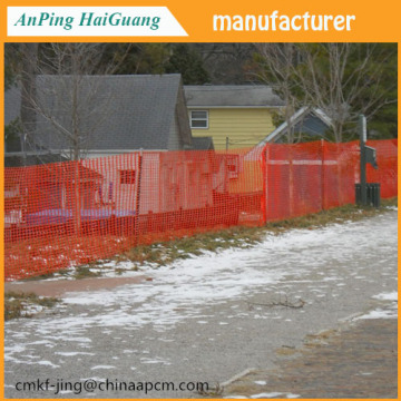 orange warning plastic barrier mesh / orange plastic safety fence
