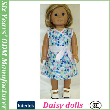 Matching Girl & Doll Blue Calico Dress doll dress