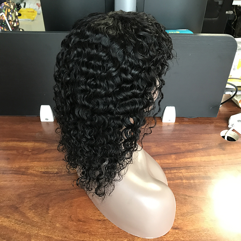 cheap price short human wig machine made,100% human hair machine made human wig with bang,pure human hair wigs curly