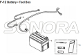 F-12 Battery Tool Box untuk XS175T SYMPHONY ST 200i Spare Part Kualitas Top