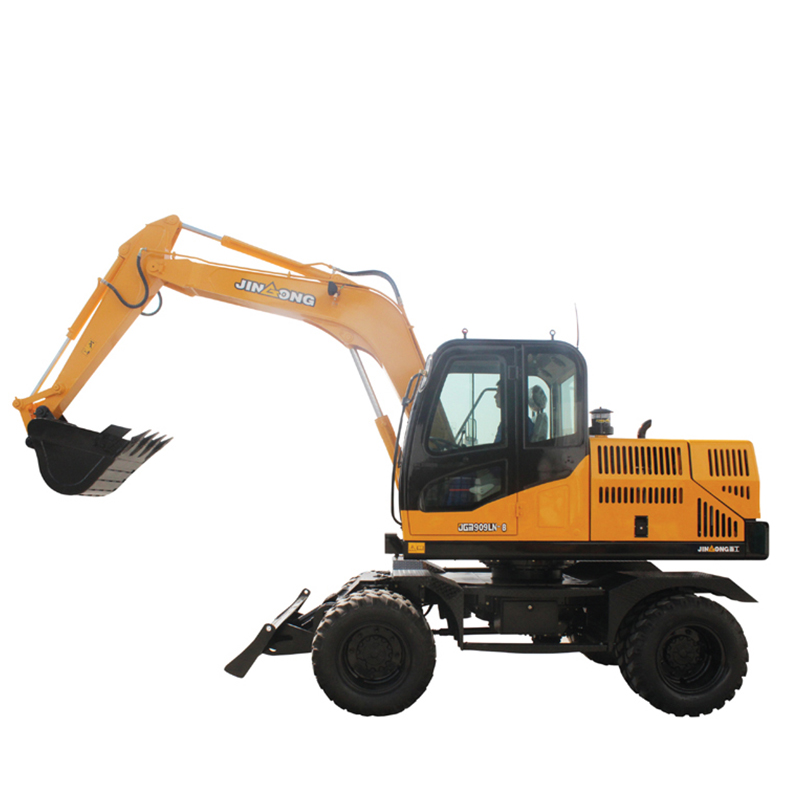 8吨轮式挖掘机 JGM9075L 中国新型液压挖掘机轮式挖掘机出售土方机械