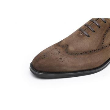 Peça de couro integral Sapatos masculinos de couro