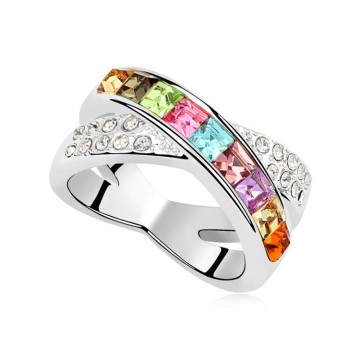 Fashion design austria crystal womens wedding rings