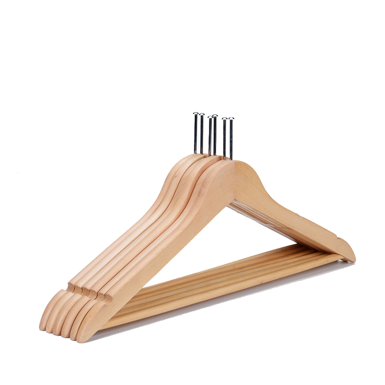 Hotel Room Clothes Natural Round head Wooden Hanger Suit Closet clothes Hanger Wooden