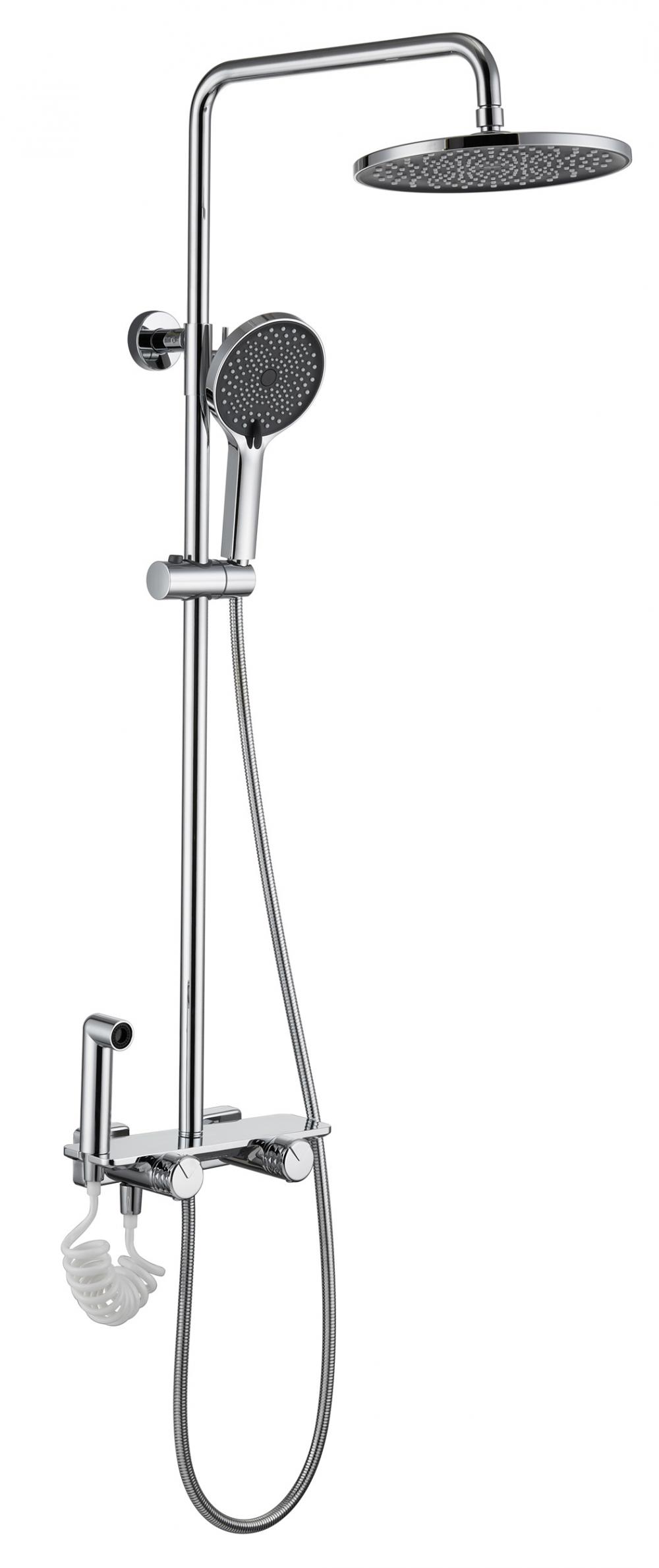 Dual Handle Exposed Shower Faucets set