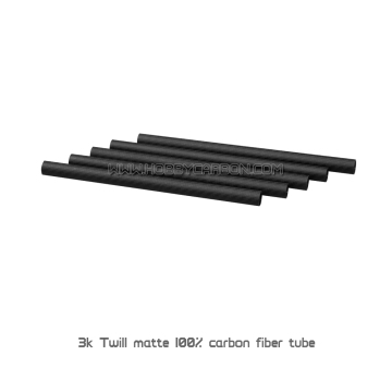 3K Twill Pure Carbon Fiber pole CRFP Pipe