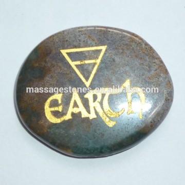 Craving healing chakra sign engraved chakra Semi-Precious Stone