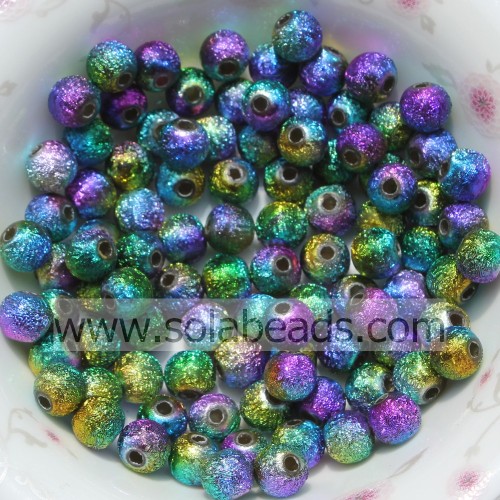 Chunky 6mm plastikowe okrągłe gładkie koraliki Swarovski imitacja