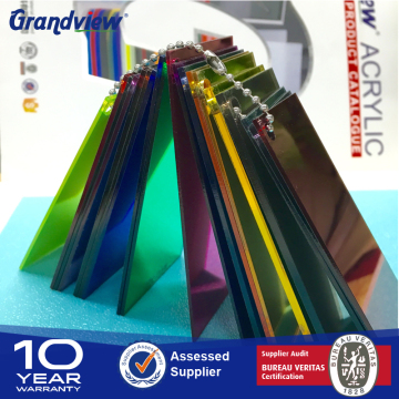 Unbroken anti-uv colored mirror sheet