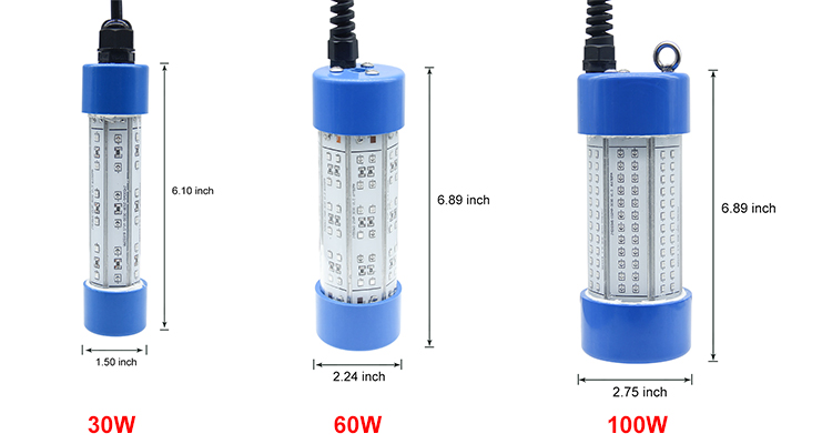 AC220V 50/60Hz led fishing light Outdoor led underwater fishing light easy to carry IP68 E26 E27