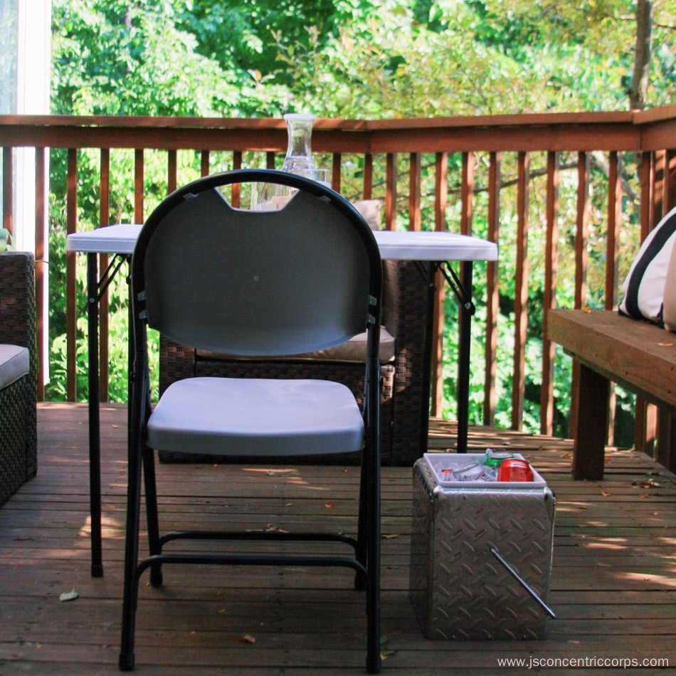 650 lb. Capacity Premium White Plastic Folding Chair