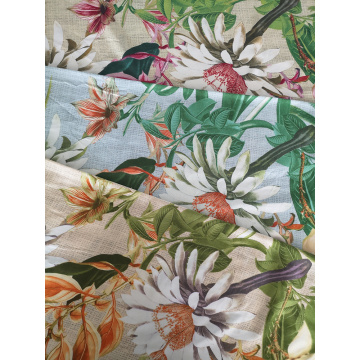 Texture Flower Rayon Challis 30S Air-jet Printing Fabric