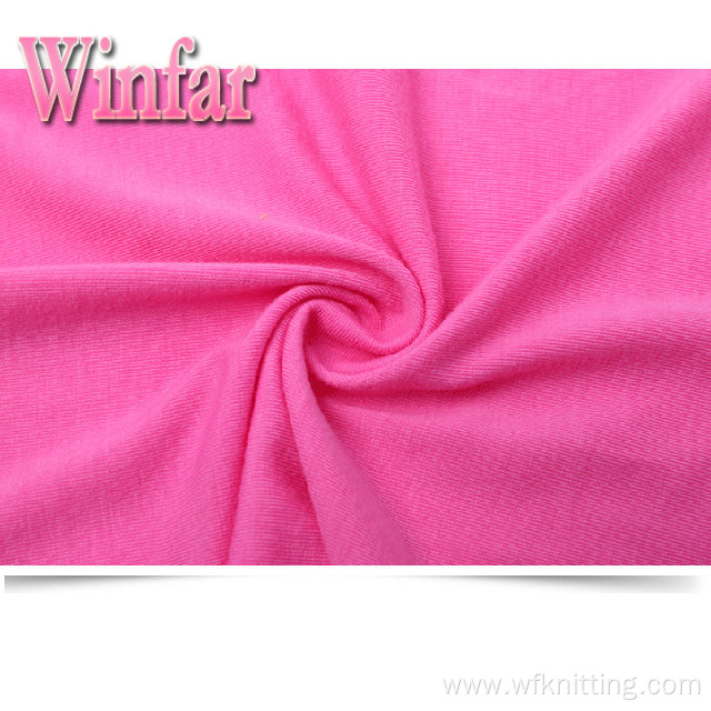 Single Jersey Plain Dye Knit Spandex Polyester Fabric