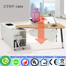 CTHT-1404 bamboo table top manual screw height adjustable desks