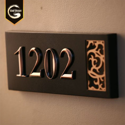 Letrero de número de puerta personalizado Placas de número de habitación de hotel