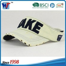 100% cotton vintage washed running visor caps custom visor hat