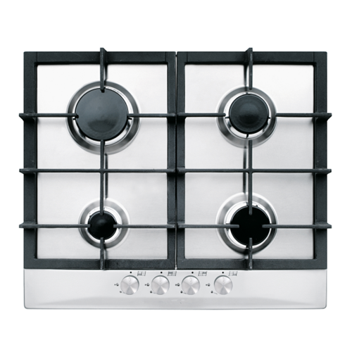 4-Burner Steel Hob Enamel Pan Menyokong