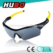 HUBO UV400 Sports glasses black frame mirrored PC lens sun glasses for man