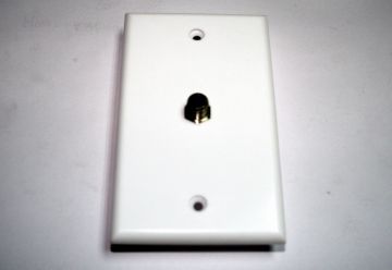 Single Gang Plastic Plates Hdmi Wall Plate For Wiring Video Easier , Coaxial Wall Connector