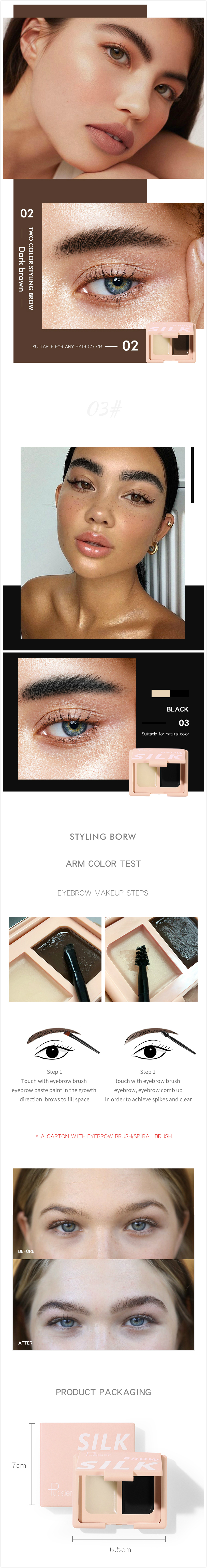 Eyebrow Gel Long Lasting Kit 3 Colors Eyebrow Soap Makeup For Wholesale Private Label