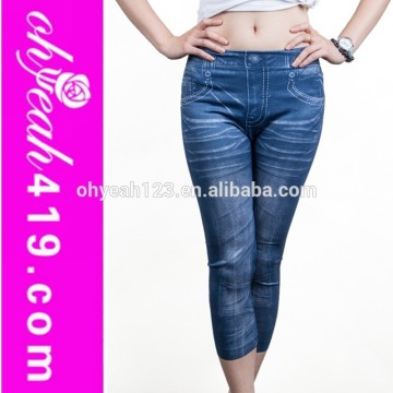 Whoelsale seamless jeans fashion short leggings