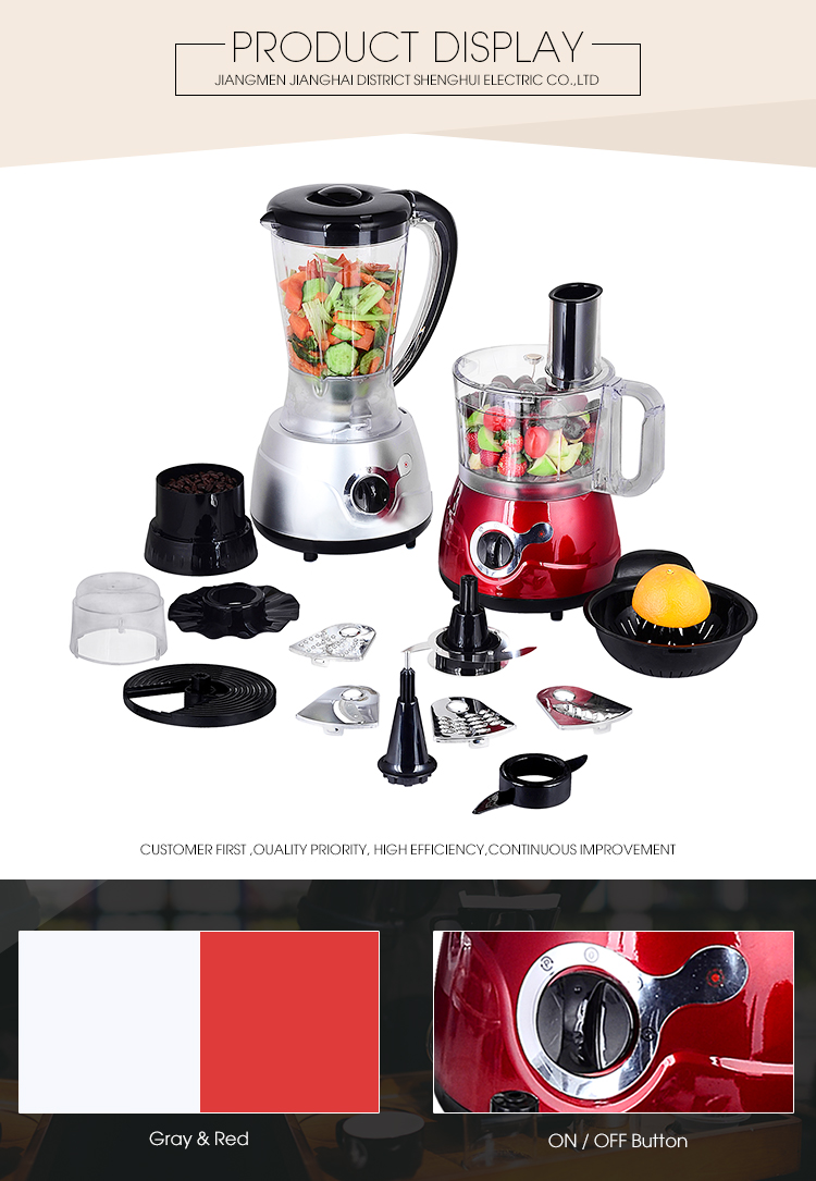 Verschiedene Zubehörteile Elektrische Küchenmaschine zum Zerkleinern Different Accessories Electric Food Processor For Mincing