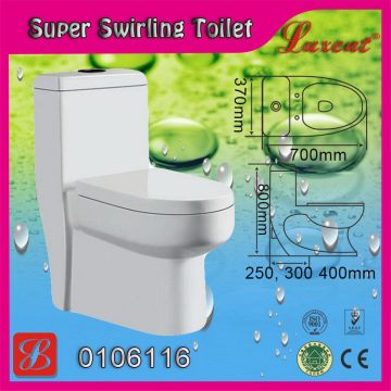 Oblong sanitary china siphonic wall mounted wall mounted one pc Toilet
