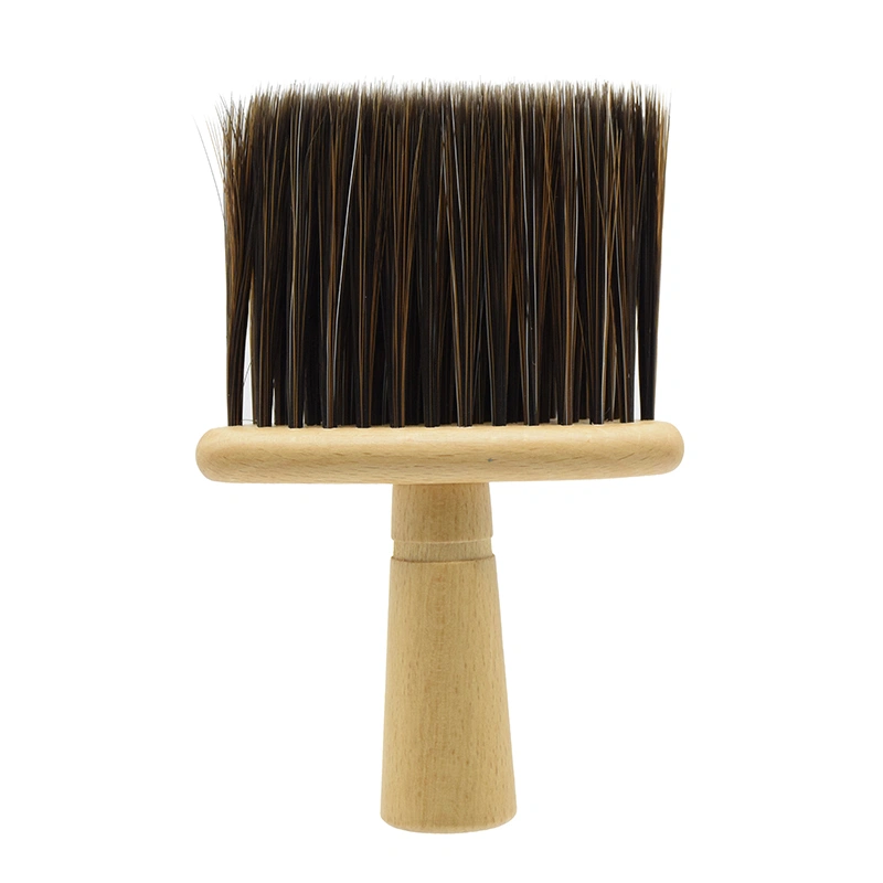 Salon Cleaning Brush Soft Hair Brush Hair Clean Cutting Shaving Neck Duster Round Wood Nylon