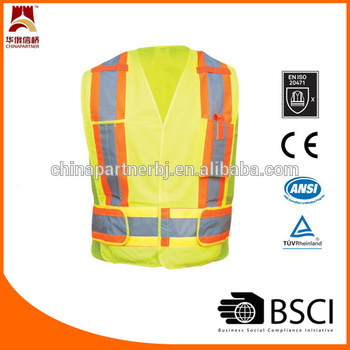 Waist adjustable safety reflective vest